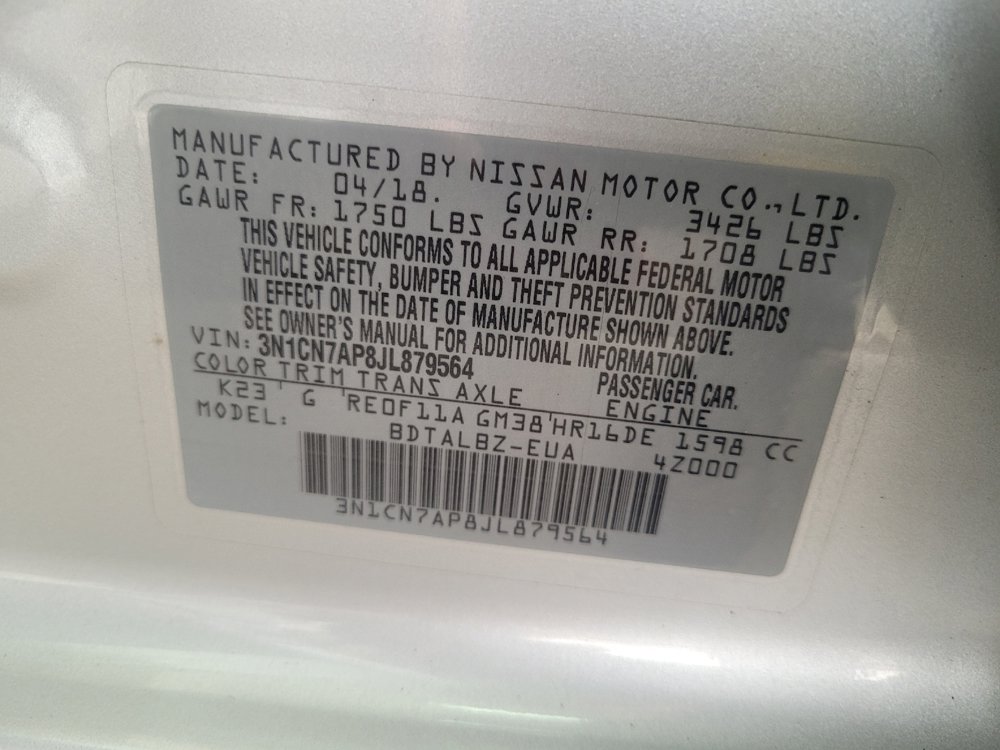 Used 2018 Nissan Versa SV w/ SV Special Edition FWD image 33