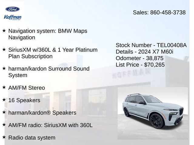 Used 2024 BMW X7 M60i w/ Executive Package image 15