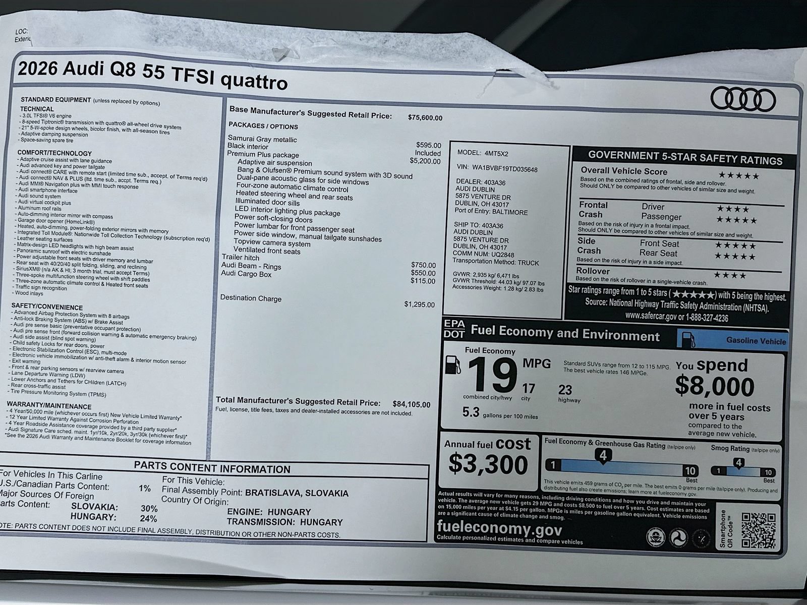 New 2026 Audi Q8 Premium Plus AWD/4WD image 48