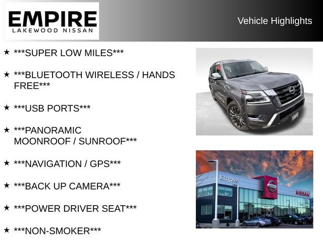 Used 2022 Nissan Armada Platinum w/ Captain's Chairs Package AWD/4WD image 2