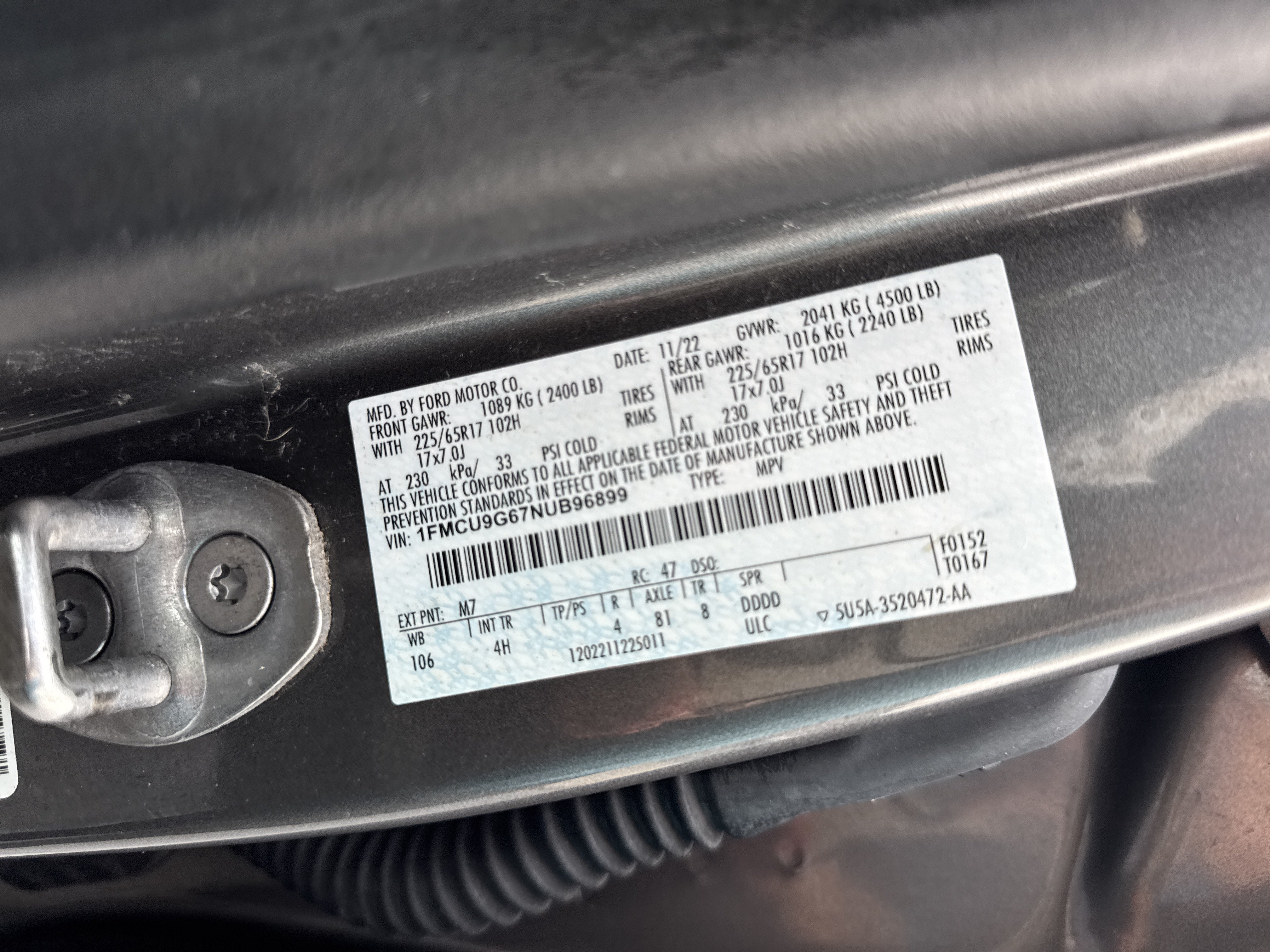 Used 2022 Ford Escape SE w/ Cold Weather Package AWD/4WD image 29