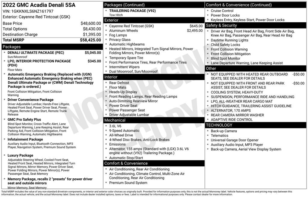 Used 2022 GMC Acadia Denali w/ Denali Ultimate Package image 5