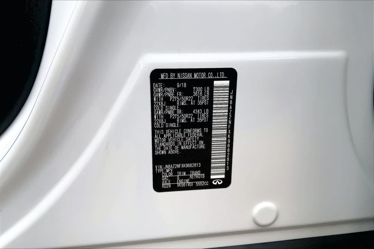 Used 2019 INFINITI QX80 Luxe w/ 22" Wheel Package RWD image 37