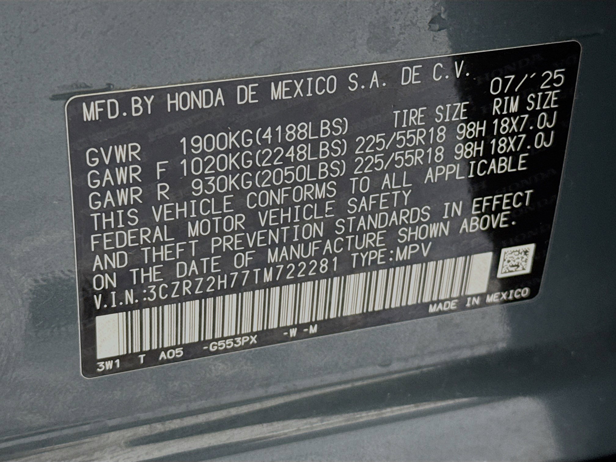 Certified 2026 Honda HR-V EX-L image 31