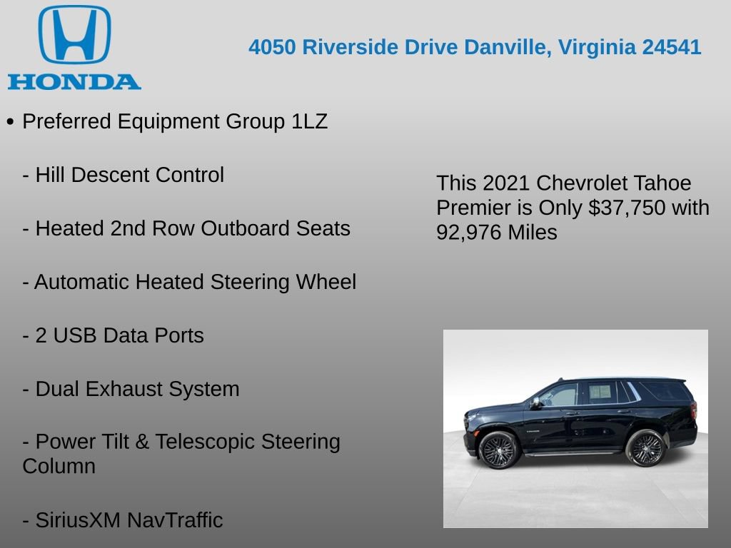 Used 2021 Chevrolet Tahoe Premier w/ Premium Package AWD/4WD image 17