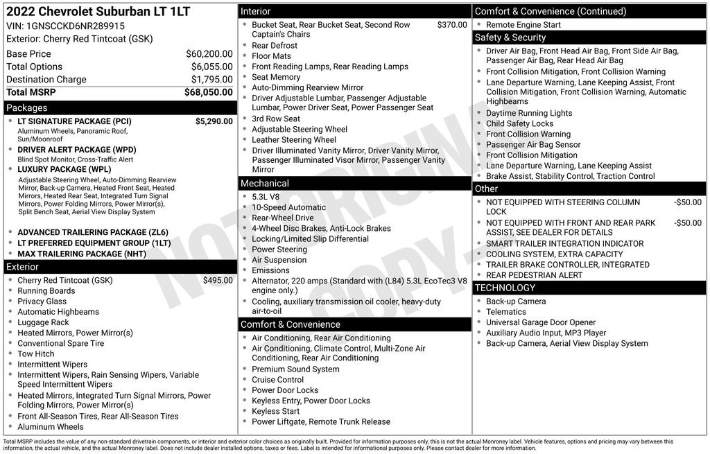 Used 2022 Chevrolet Suburban LT w/ LT Signature Package image 6