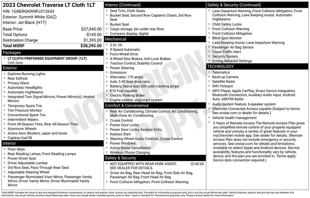 Used 2023 Chevrolet Traverse LT FWD image 6