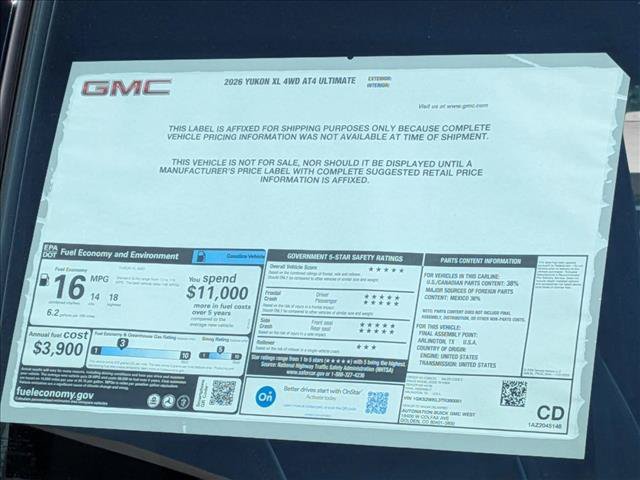 New 2026 GMC Yukon XL AT4 Ultimate w/ LPO, Illumination Package AWD/4WD image 20