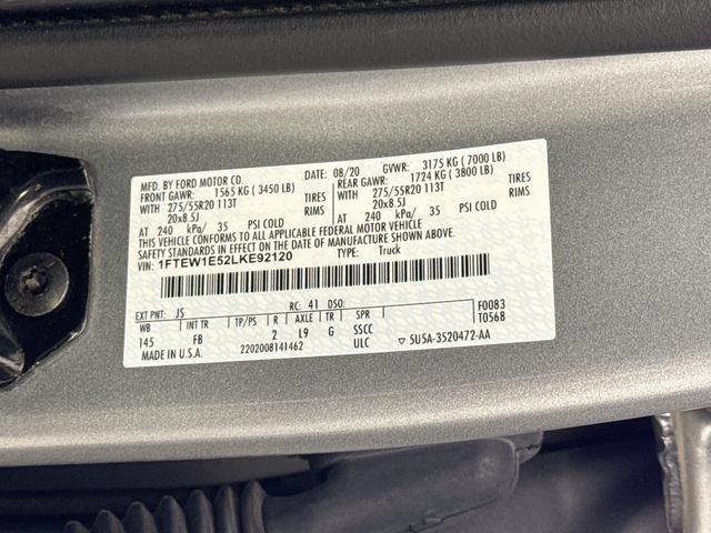 Used 2020 Ford F150 XLT w/ Equipment Group 302A Luxury AWD/4WD image 32