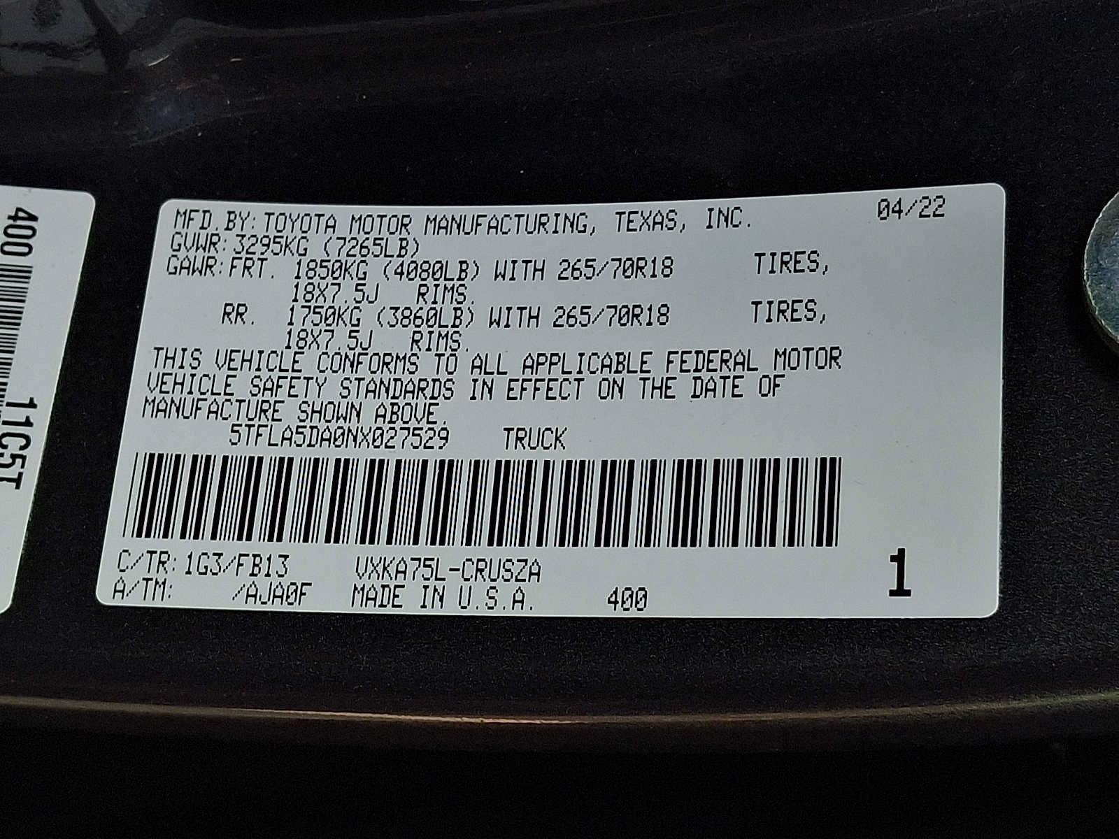 Used 2022 Toyota Tundra SR5 w/ SR5 Convenience Package AWD/4WD image 25