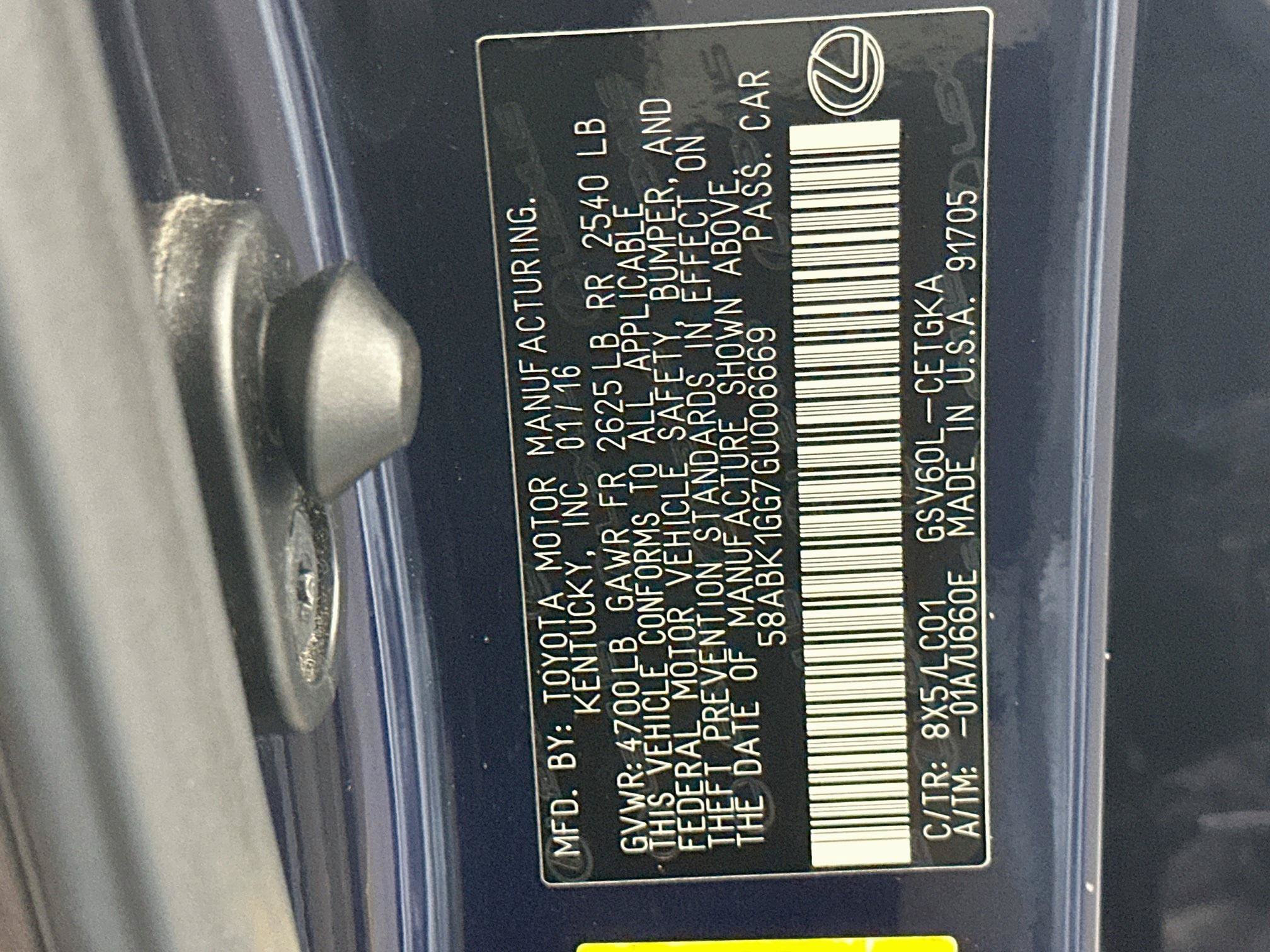Used 2016 Lexus ES 350 w/ Ultra Luxury Package FWD image 12