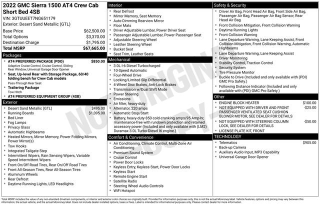 Used 2022 GMC Sierra 1500 AT4 w/ AT4 Preferred Package image 13