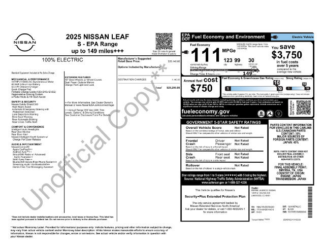 Certified 2025 Nissan Leaf S FWD image 4