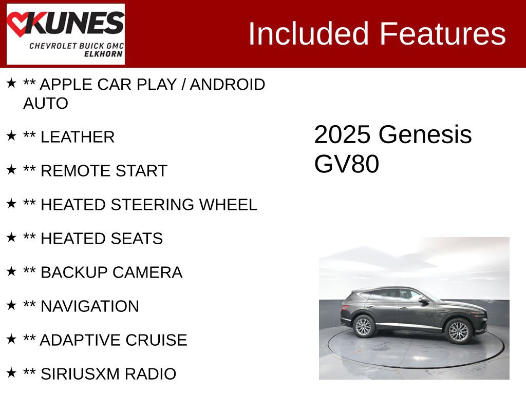 Used 2025 Genesis GV80 2.5T Standard AWD/4WD image 2
