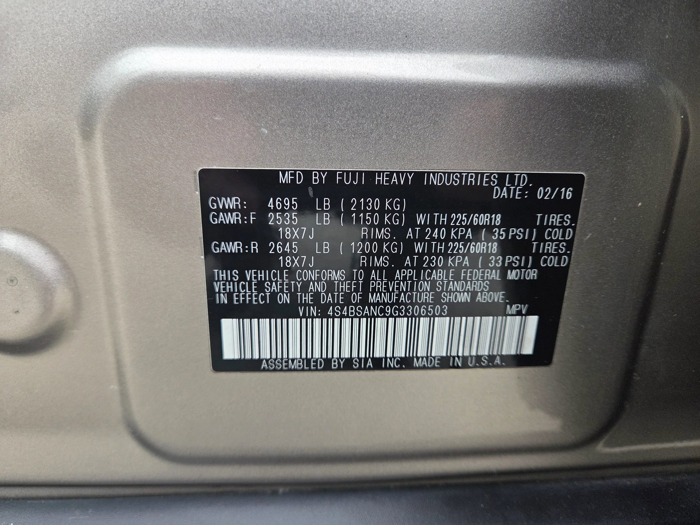 Used 2016 Subaru Outback 2.5i Limited image 13