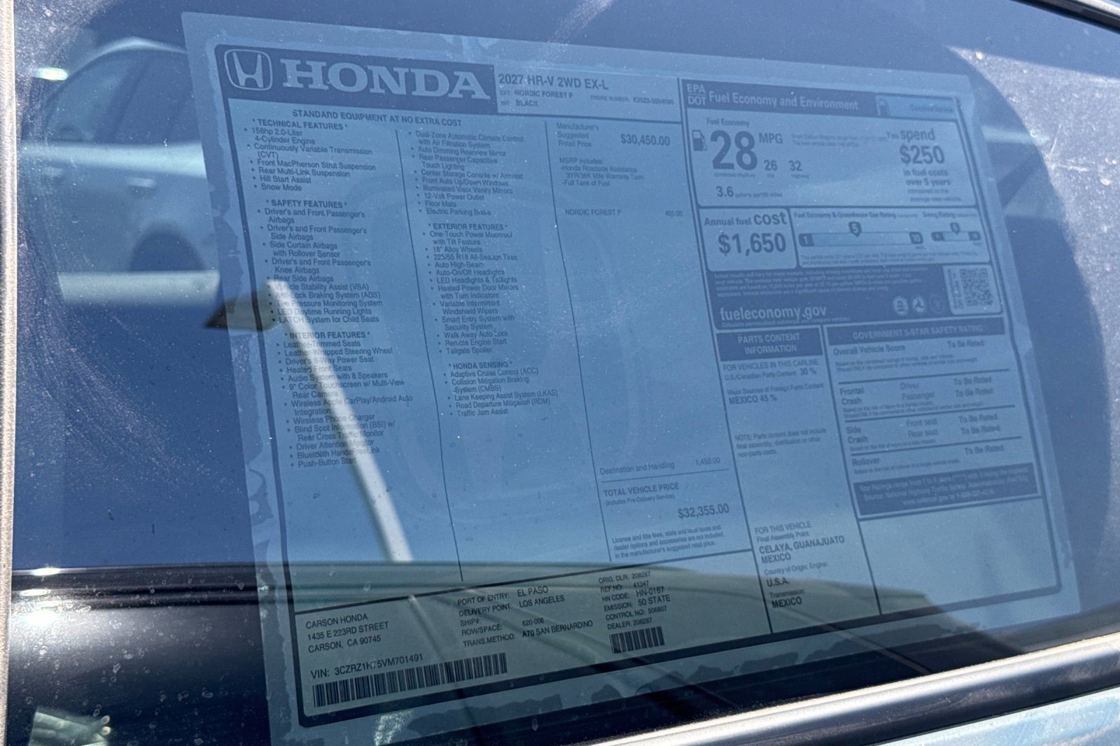 New 2027 Honda HR-V EX-L image 29