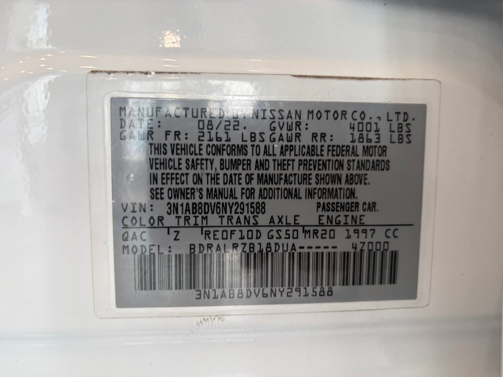 Used 2022 Nissan Sentra SR w/ Electronics Package FWD image 32