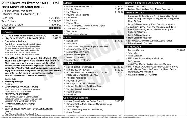 Used 2022 Chevrolet Silverado 1500 LT Trail Boss w/ LT Trail Boss Premium Package AWD/4WD image 36