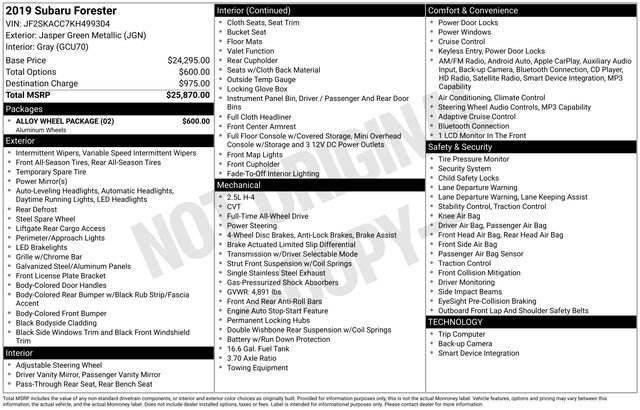 Used 2019 Subaru Forester w/ Alloy Wheel Package image 5