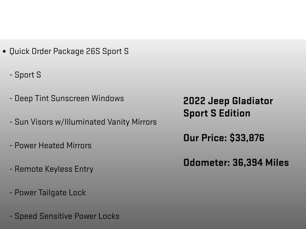 Used 2022 Jeep Gladiator Sport AWD/4WD image 6