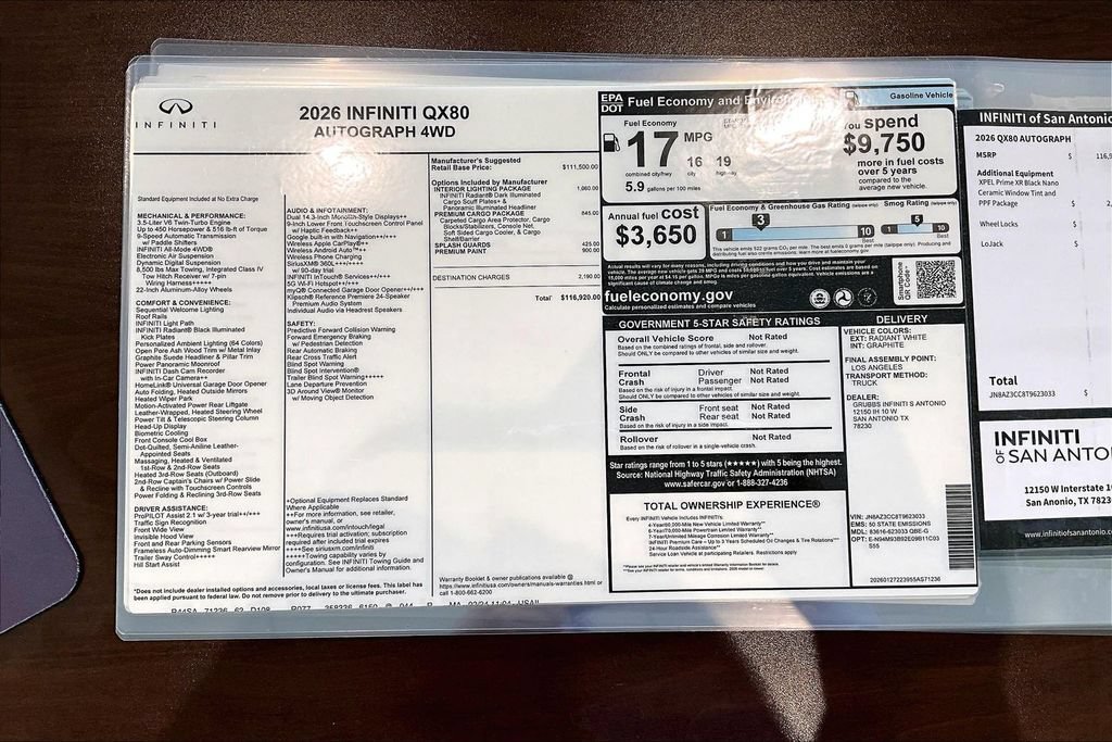 New 2026 INFINITI QX80 Autograph AWD/4WD image 33