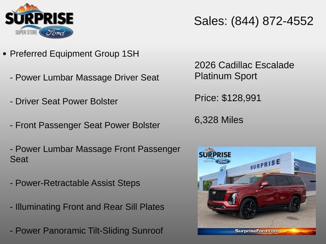 Used 2026 Cadillac Escalade Platinum Sport w/ LPO, ONYX Package AWD/4WD image 6