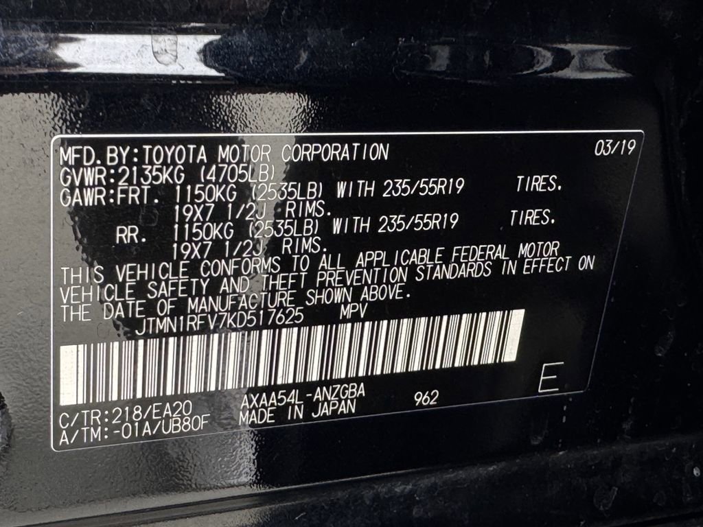 Used 2019 Toyota RAV4 Limited w/ Advanced Technology Package AWD/4WD image 32