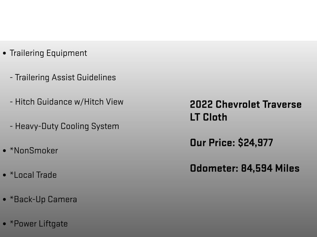 Used 2022 Chevrolet Traverse LT w/ LPO, Floor Liner Package AWD/4WD image 12