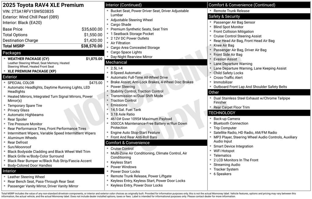 Used 2025 Toyota RAV4 XLE Premium w/ Weather Package AWD/4WD image 26