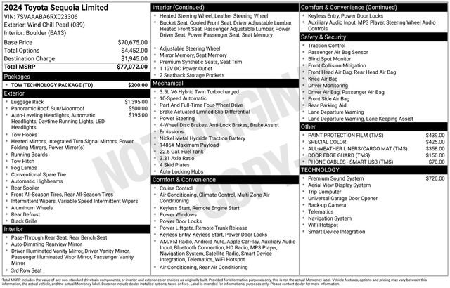 Certified 2024 Toyota Sequoia Limited w/ Tow Technology Package AWD/4WD image 36