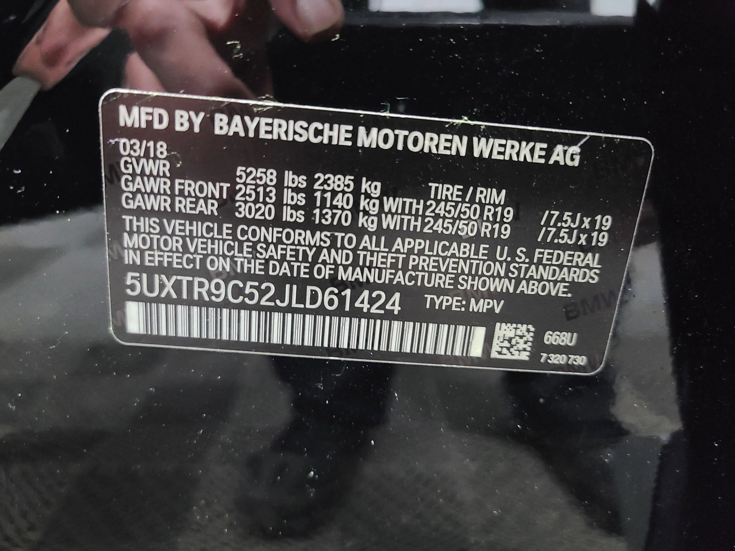 Used 2018 BMW X3 xDrive30i w/ Convenience Package image 3