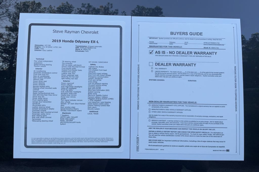 Used 2019 Honda Odyssey EX-L image 24