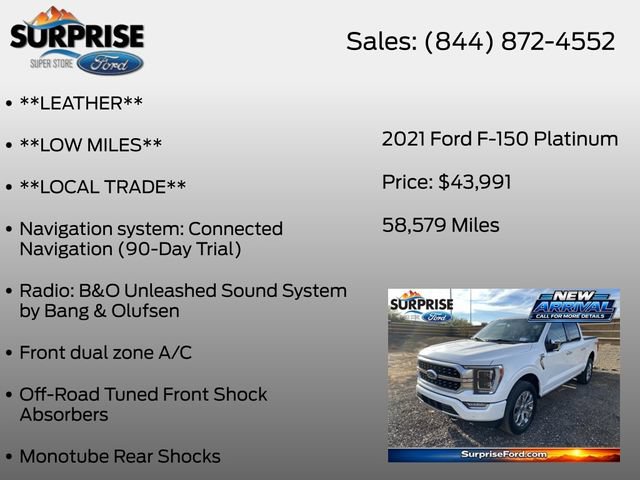 Used 2021 Ford F150 Platinum w/ Equipment Group 701A High AWD/4WD image 17