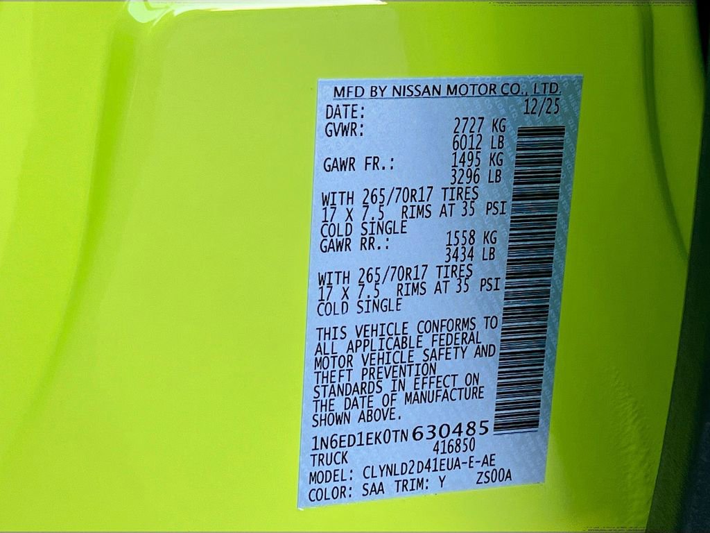 New 2026 Nissan Frontier PRO-4X w/ Pro Premium Package image 31