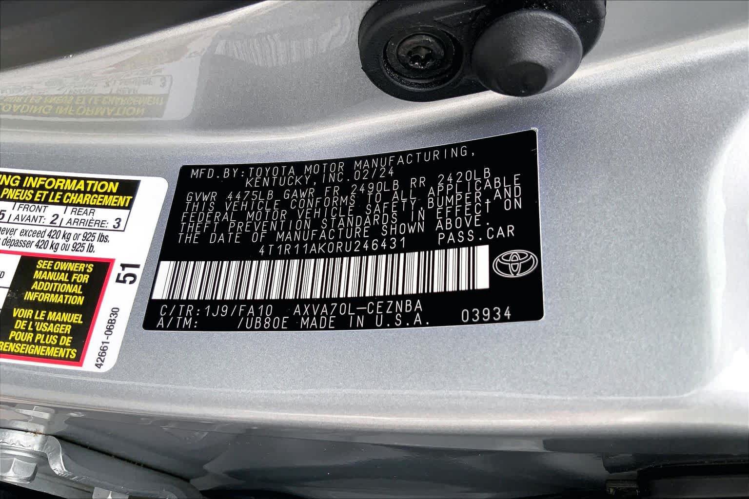 Used 2024 Toyota Camry LE w/ Convenience Package FWD image 36