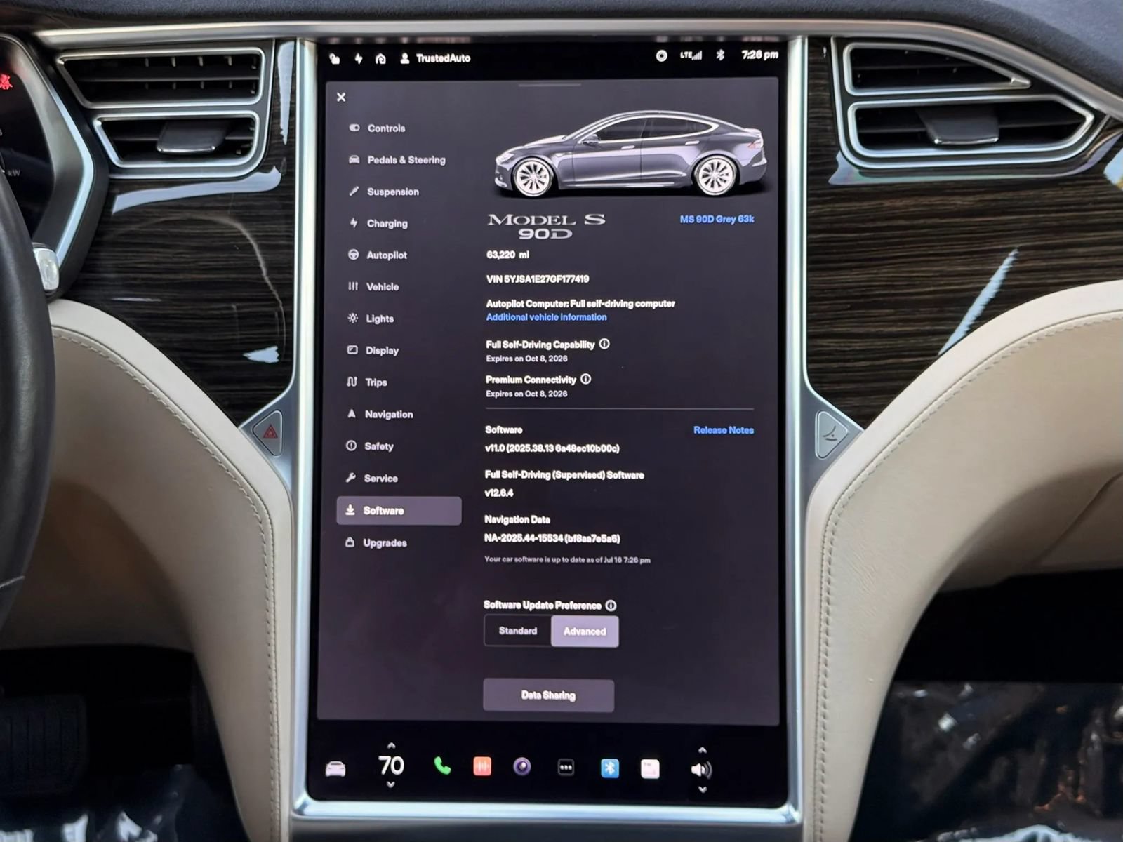 Used 2016 Tesla Model S 90D AWD/4WD image 15