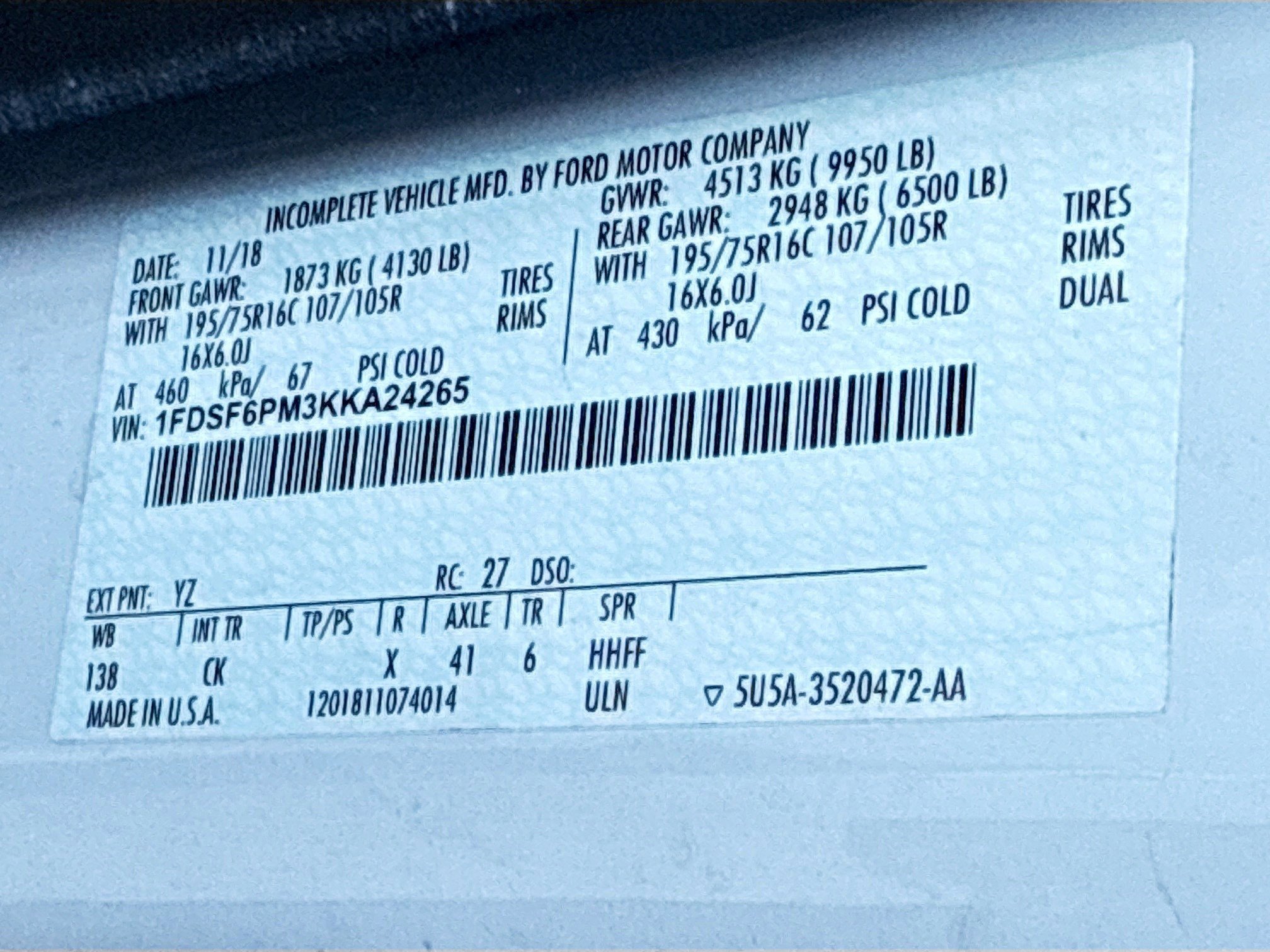 Used 2019 Ford Transit 350 DRW w/ Auxiliary Heater Prep Package image 35