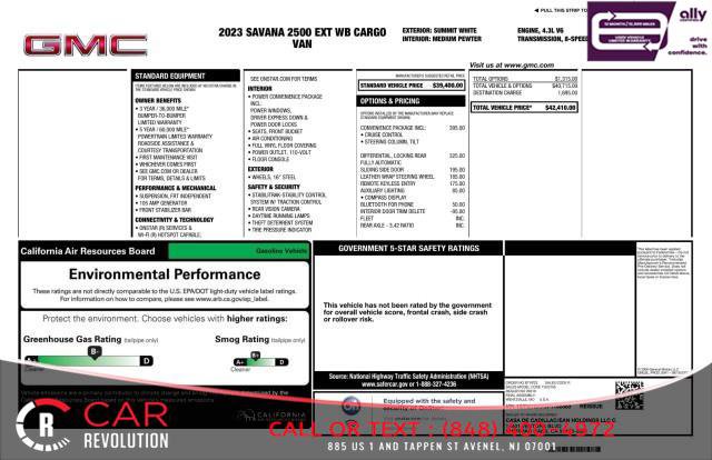 Used 2023 GMC Savana 2500 Extended w/ Driver Convenience Package RWD image 10