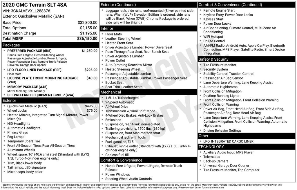 Used 2020 GMC Terrain SLT w/ Preferred Package image 37