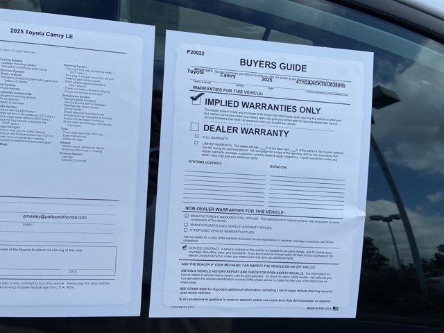 Used 2025 Toyota Camry LE image 52