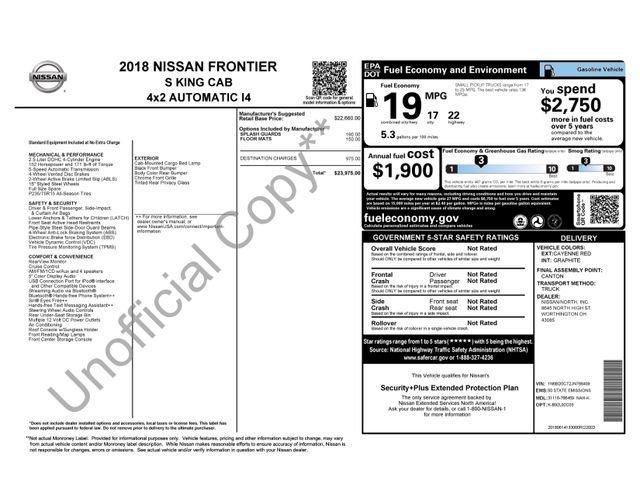 Used 2018 Nissan Frontier S image 6
