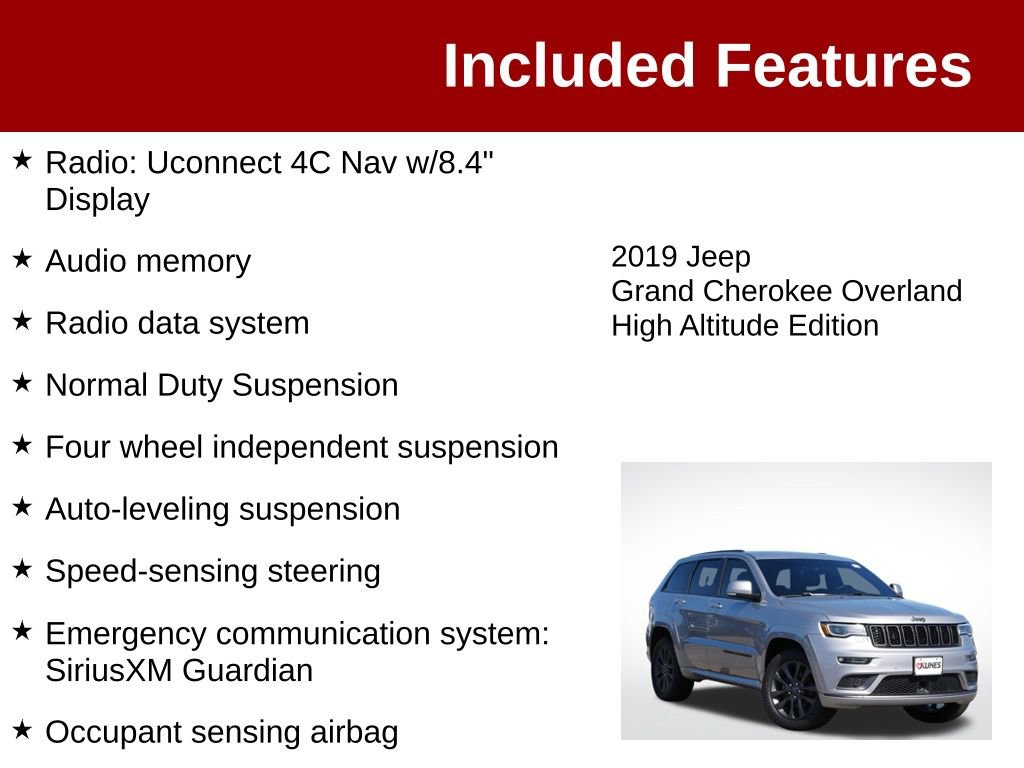 Used 2019 Jeep Grand Cherokee High Altitude AWD/4WD image 4