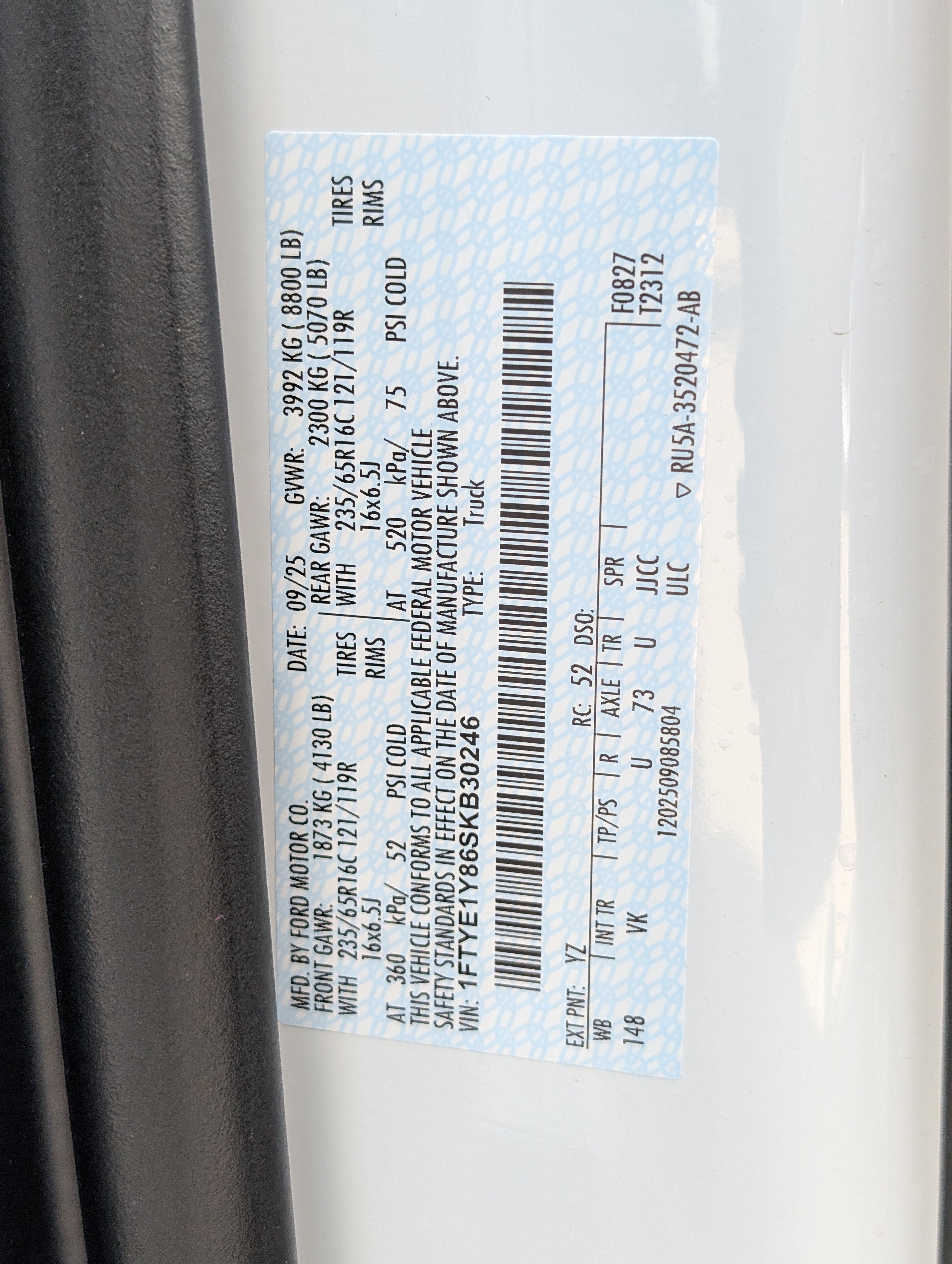 New 2025 Ford Transit 150 XL w/ Load Area Protection Package image 27