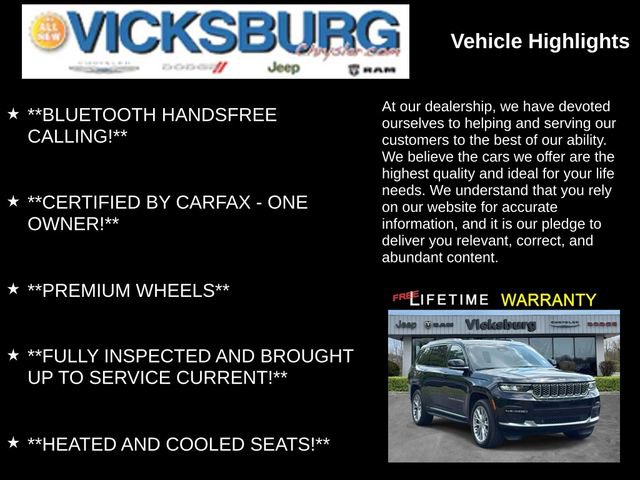Used 2023 Jeep Grand Cherokee L Summit w/ Rear Seat Video Group I AWD/4WD image 13
