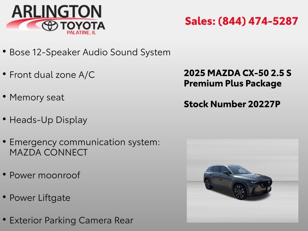 Used 2025 MAZDA CX-50 AWD 2.5 S w/ Premium Plus Pkg image 2