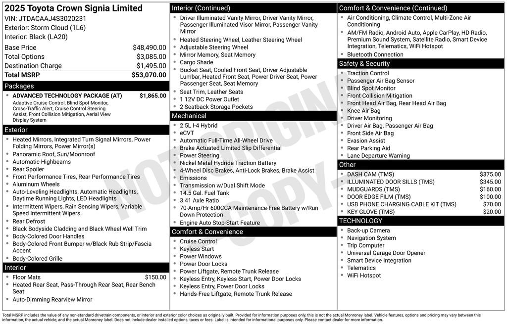 Used 2025 Toyota Crown Signia w/ Advanced Technology Package image 8