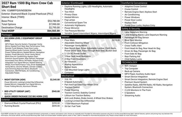 New 2027 RAM 1500 Big Horn AWD/4WD image 4