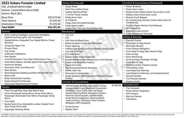 Used 2023 Subaru Forester Limited image 2