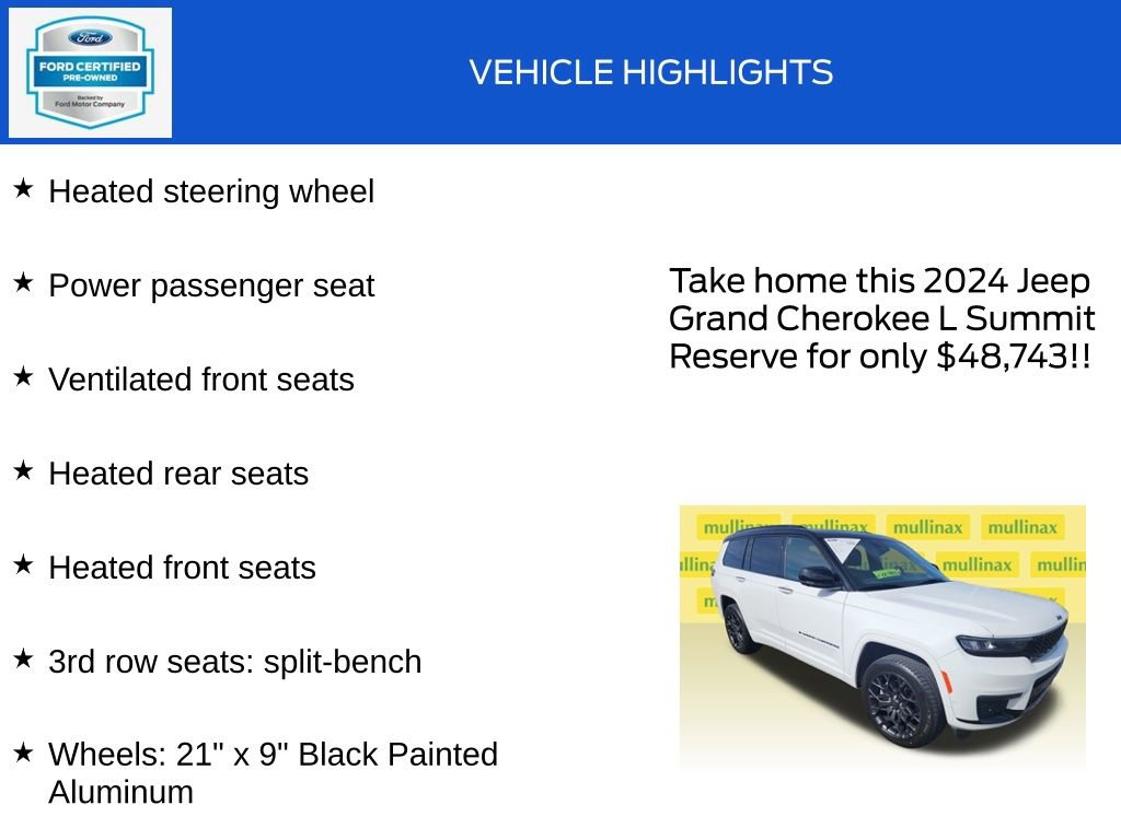 Used 2024 Jeep Grand Cherokee L Summit AWD/4WD image 20