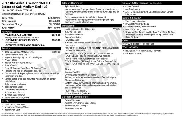 Used 2017 Chevrolet Silverado 1500 LS w/ Trailering Package image 2